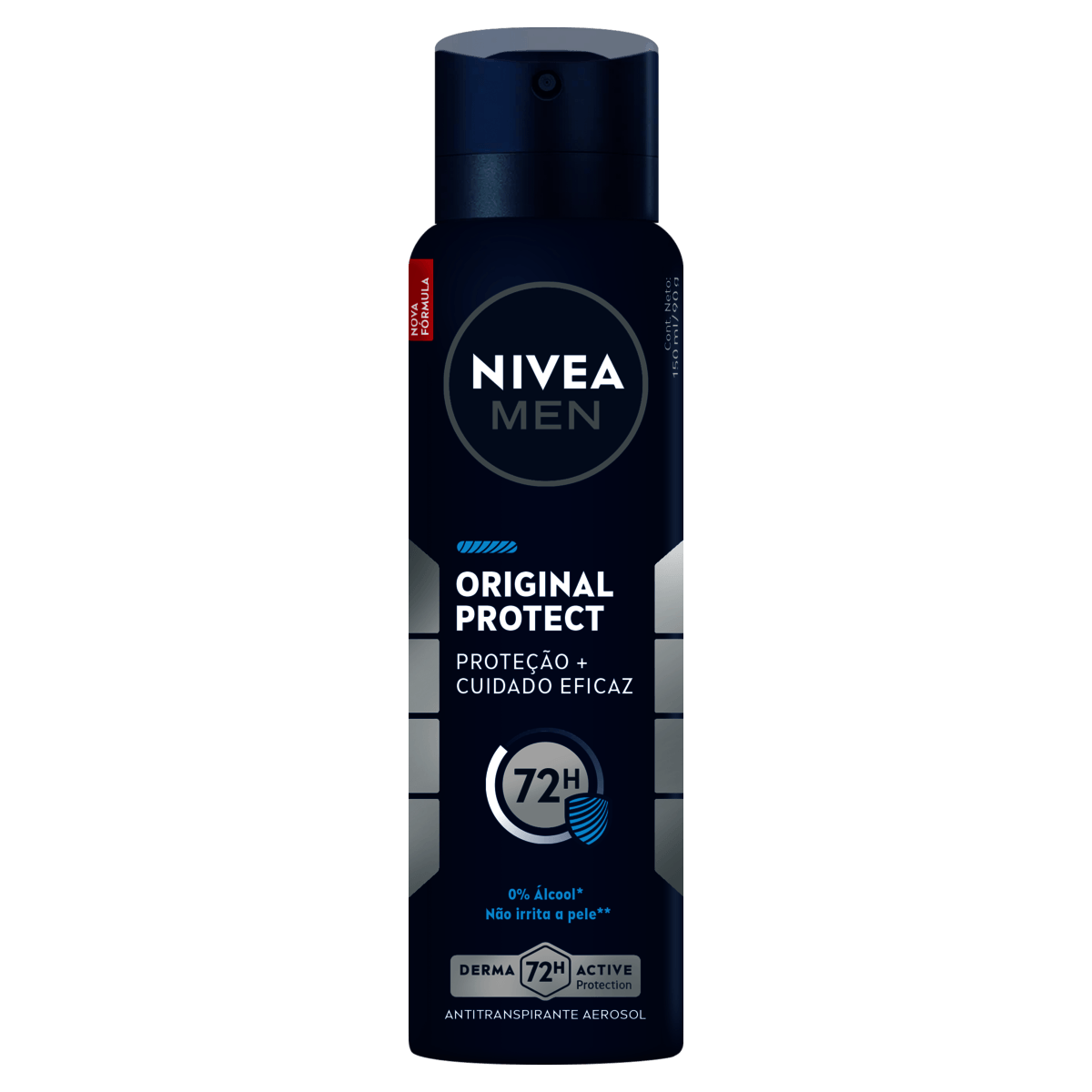 Desodorante Masculino Nivea Men Aerossol Original Protect 72h 150mL - Imagem 1