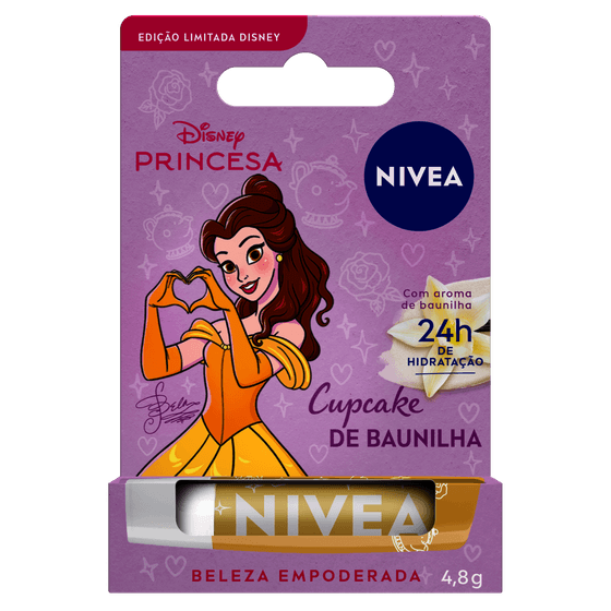 Hidratante Labial Nivea Disney Princesa Bela 4.8g - Imagem 1