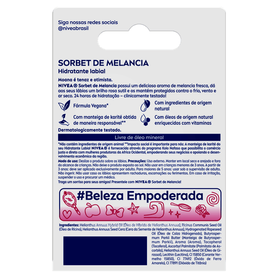 Hidratante Labial Nivea Disney Princesa Moana 4.8g - Imagem 3