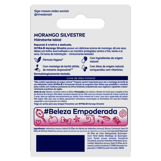 Hidratante Labial Nivea Disney Princesa Rapunzel 4.8g - Imagem 3