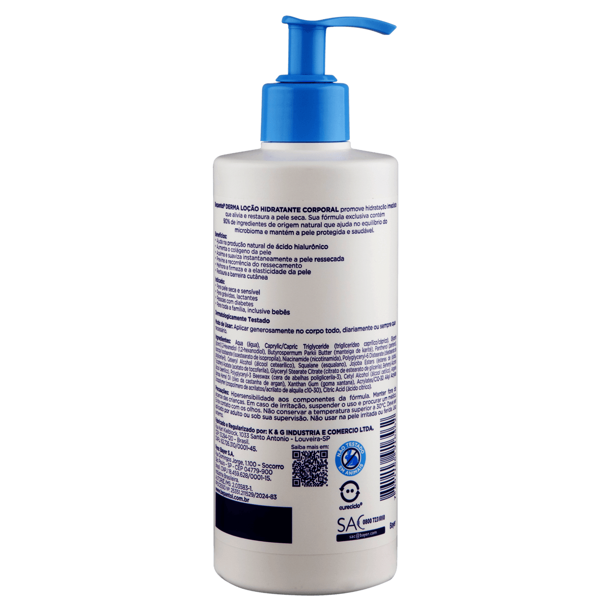 Bepantol Derma Loção Hidratante Restaurador Corporal Diária 400mL - Preview 2