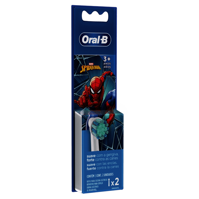 Oral-B Escova Dental Elétrica Spiderman Refil 2 Unidades - Imagem 1