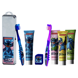 Dentalclean Kit Stitch Escova Dental + Fio Dental 20m + Gel Dental 50g