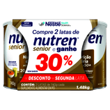 Pack Nutren Senior Sem Sabor Lata 1,48kg (2 Latas de 740g) 30% de Desconto na Segunda Lata