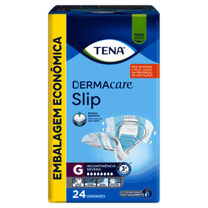 Fralda Geriátrica Tena Dermacare Slip Tamanho G 24 Unidades