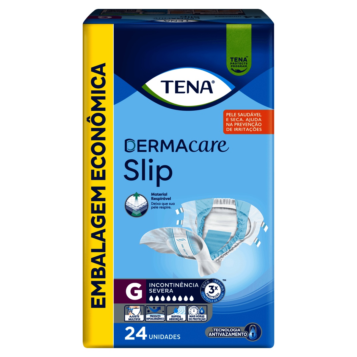 Fralda Geriátrica Tena Dermacare Slip Tamanho G 24 Unidades - Imagem 1