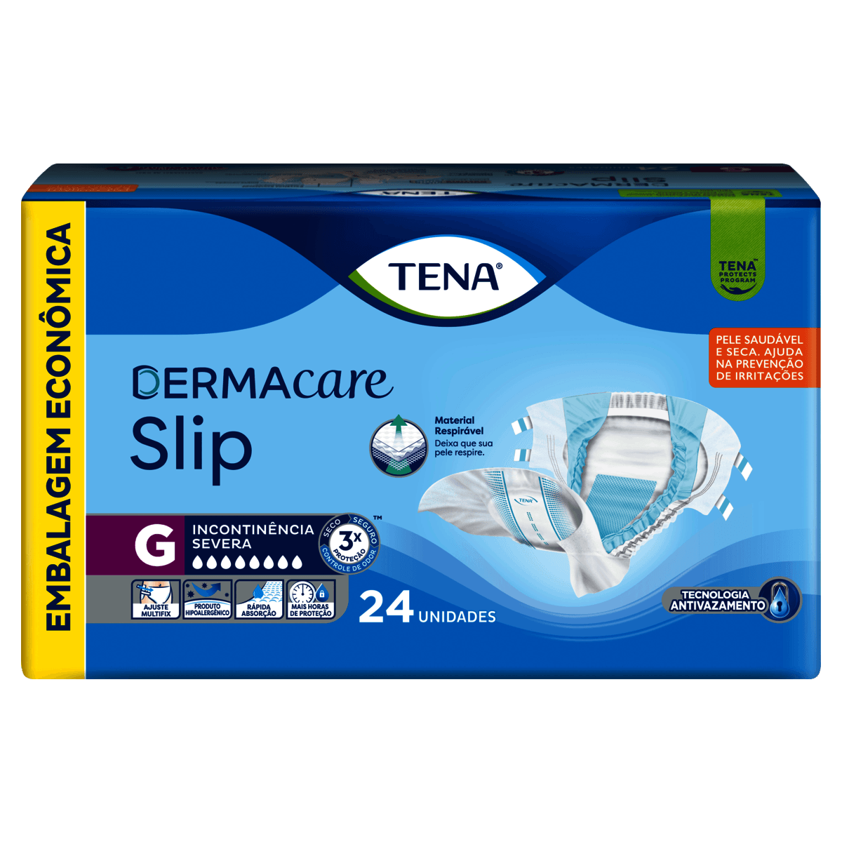 Fralda Geriátrica Tena Dermacare Slip Tamanho G 24 Unidades - Imagem 2