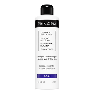 Shampoo Dermatológico Anticaspa Intensivo Principia AC-01 - Frasco com 250mL