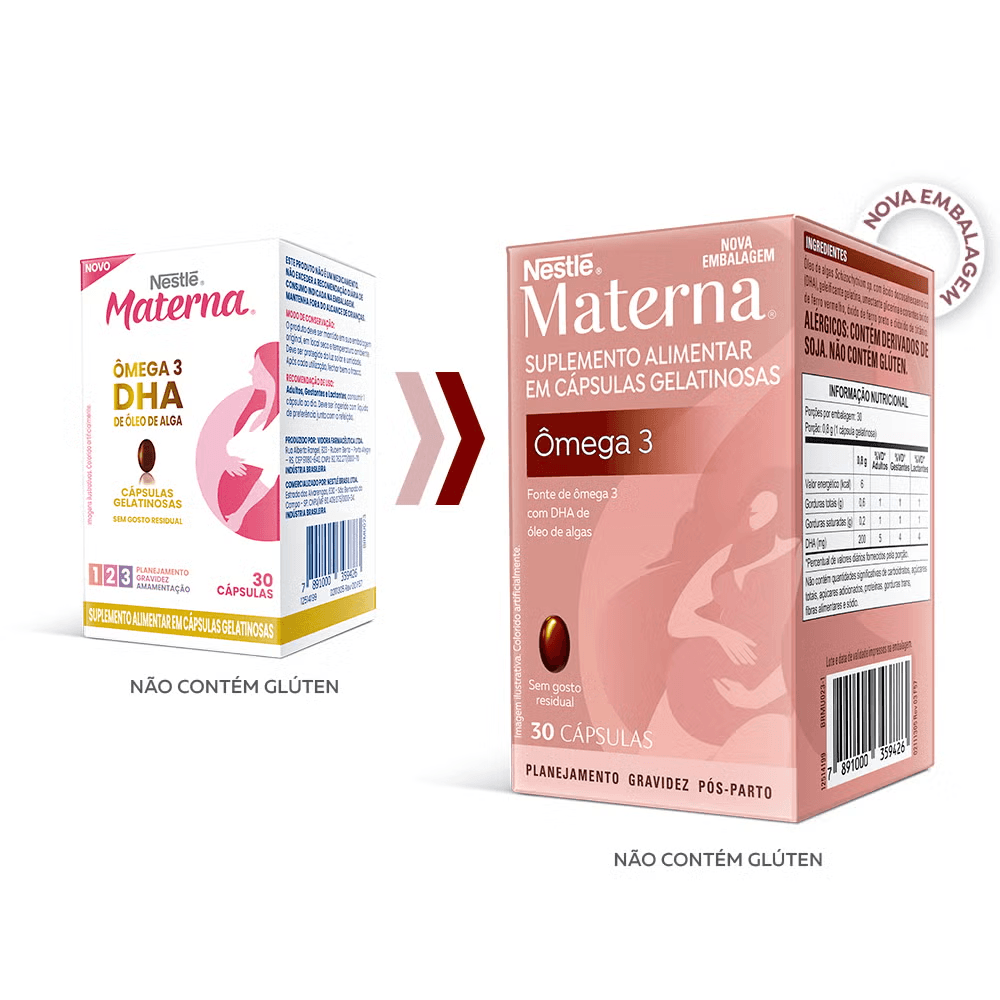 Materna Ômega 3 DHA Nestlé 30 Cápsulas - Preview 2