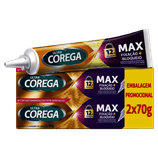 Pack Fixador de Dentadura Creme sem Sabor Ultra Corega Max 2 Unidades 70g