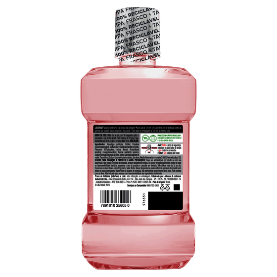 Enxaguante Bucal Listerine Melancia & Hortelã Sem Álcool 500mL - Imagem 2