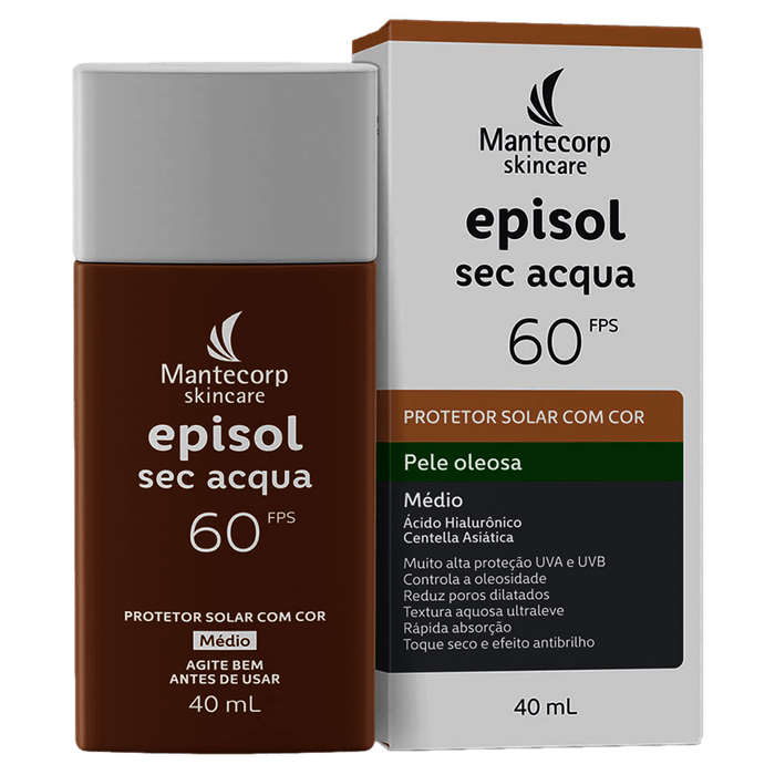 Protetor Solar FPS60 Episol Sec Acqua Médio 40mL - Imagem 1