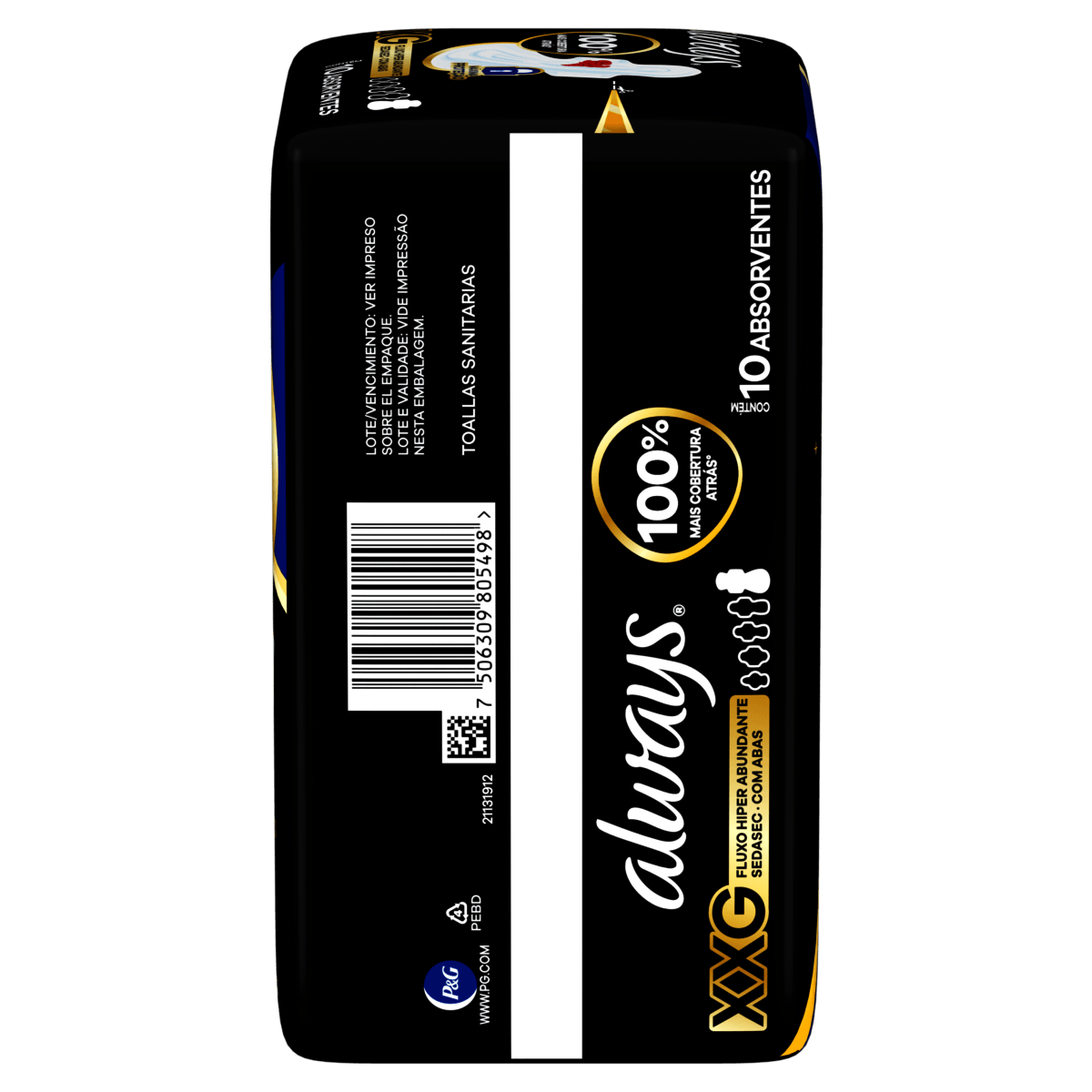 Absorvente Always Noites Tranquilas Seca XXG com Abas 10 Unidades - Preview 2