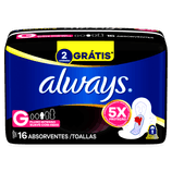 Absorvente Always Noites Tranquilas Suave com Abas G 16 Unidades