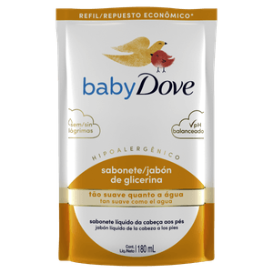 Sabonete Líquido Dove Baby Hidratação Glicerinada Refil 180mL