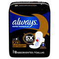 Always Noites Tranquilas Absorvente Suave com Abas XG 8 Unidades