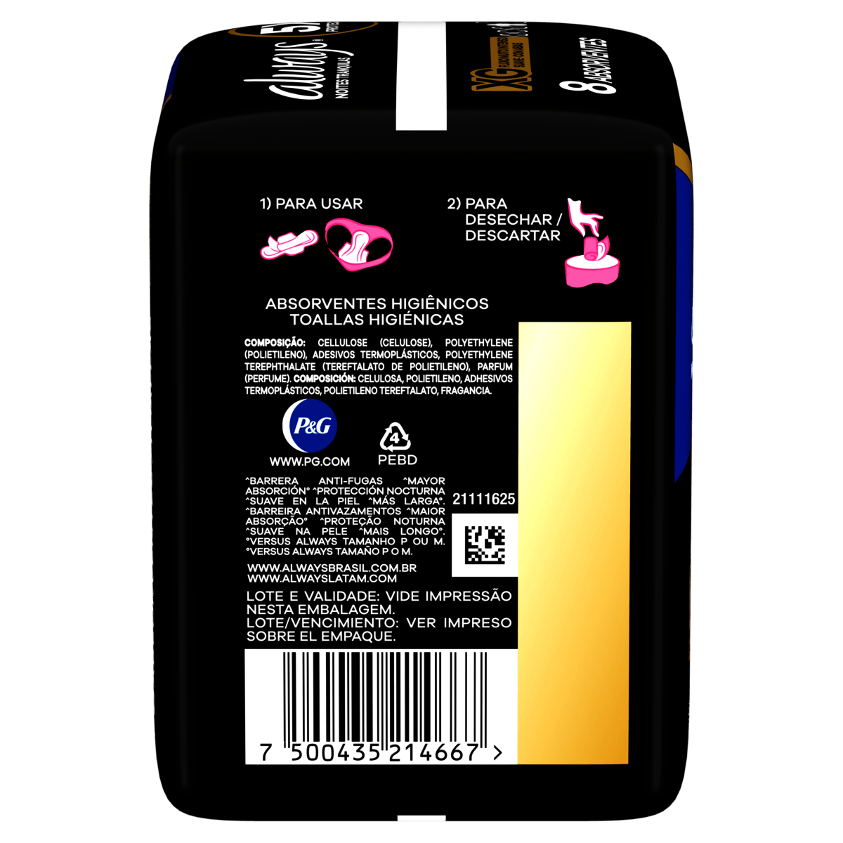 Always Noites Tranquilas Absorvente Suave com Abas XG 8 Unidades - Preview 2