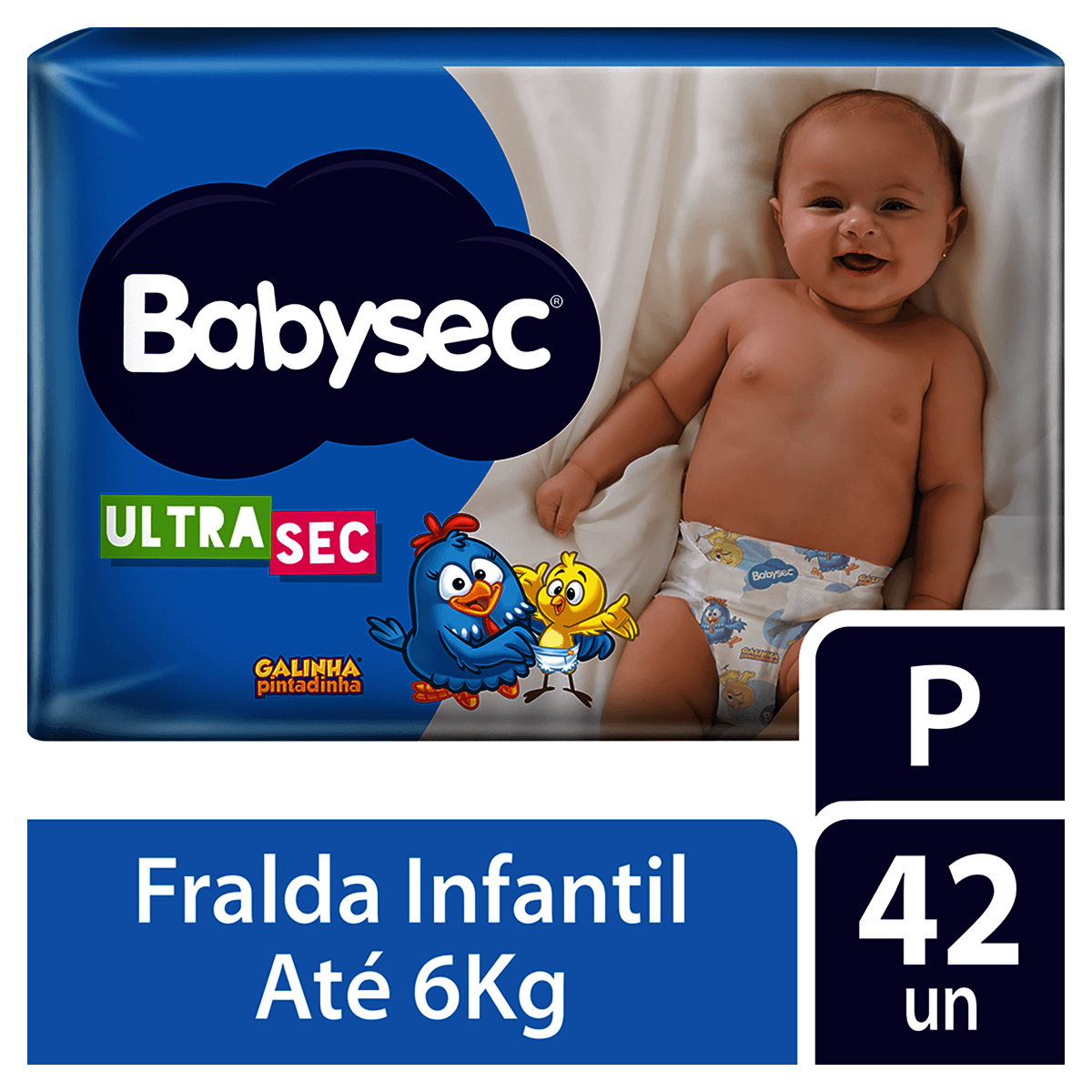 Fralda Babysec Galinha Pintadinha Ultrasec P 42 Unidades - Imagem 2