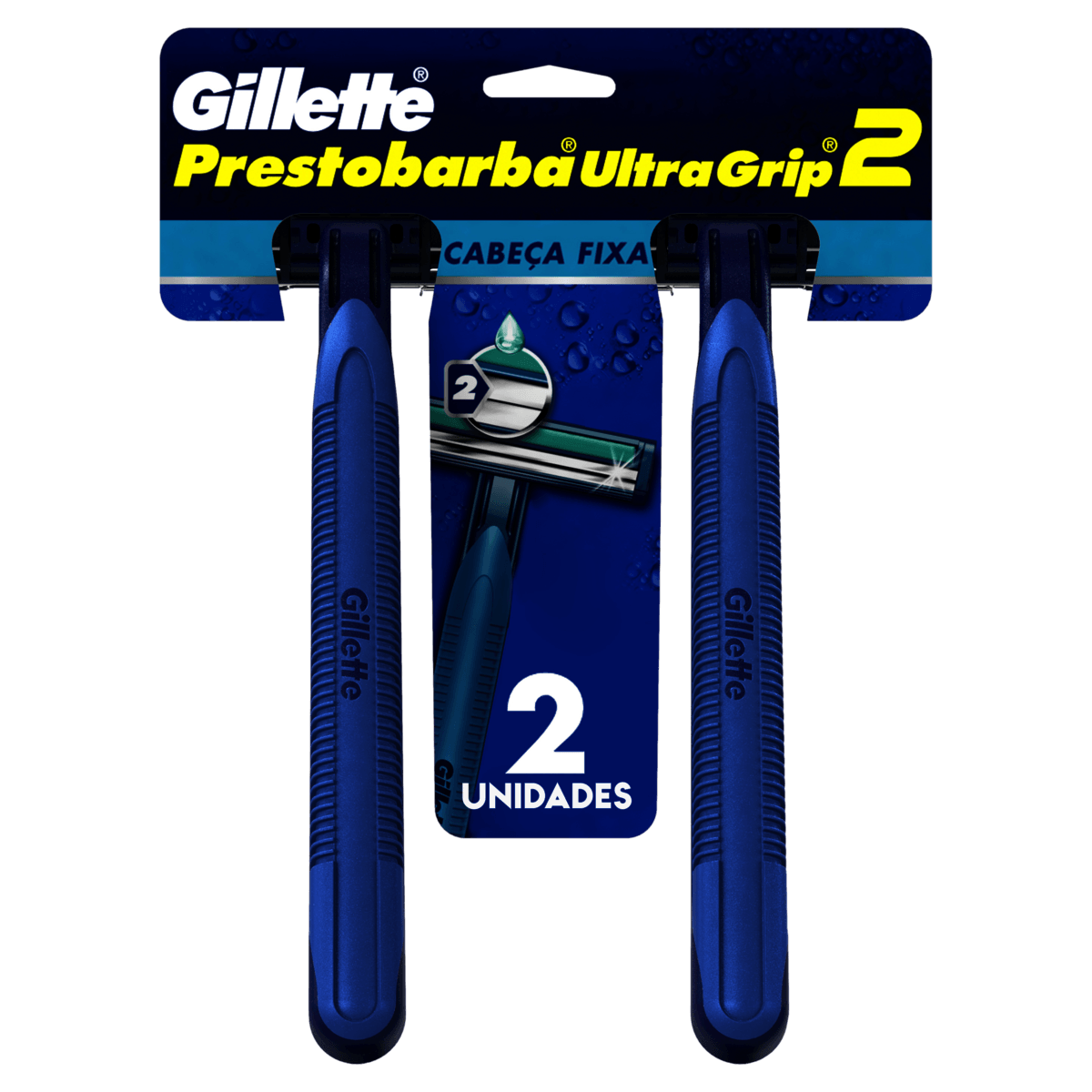 Gillette Prestobarba Ultragrip Fixo Aparelho de Barbear 2 Unidades - Imagem 1