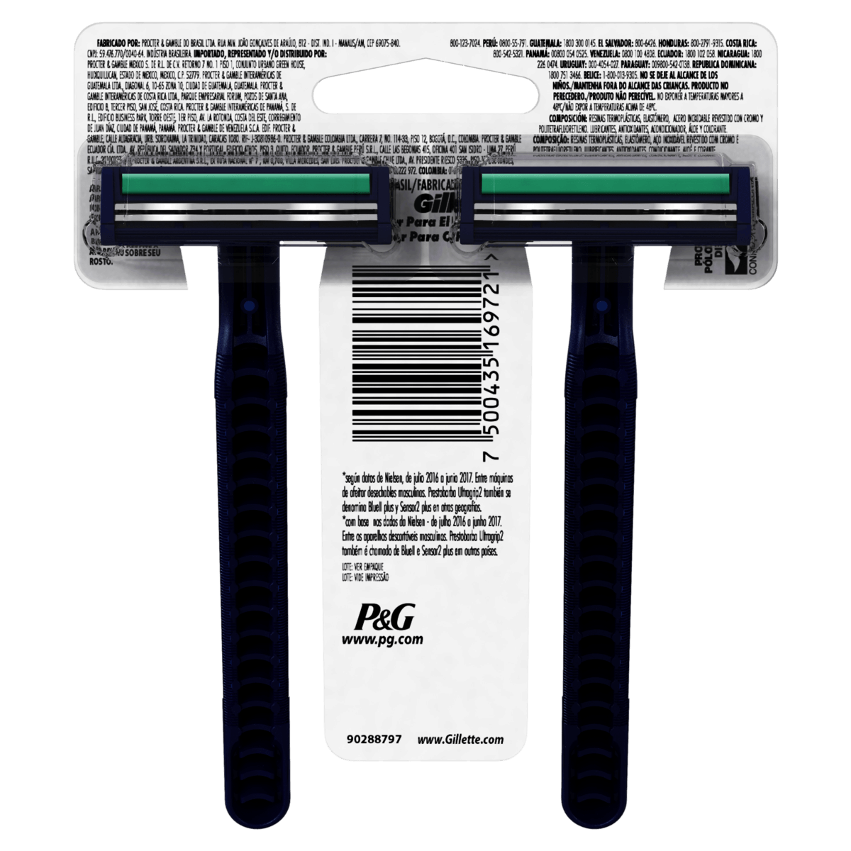 Gillette Prestobarba Ultragrip Fixo Aparelho de Barbear 2 Unidades - Imagem 2