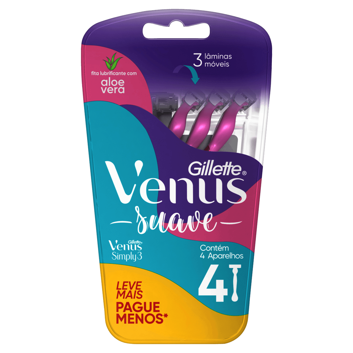 Gillette Venus Simply Aparelho Depilatório 4 Unidades - Imagem 1