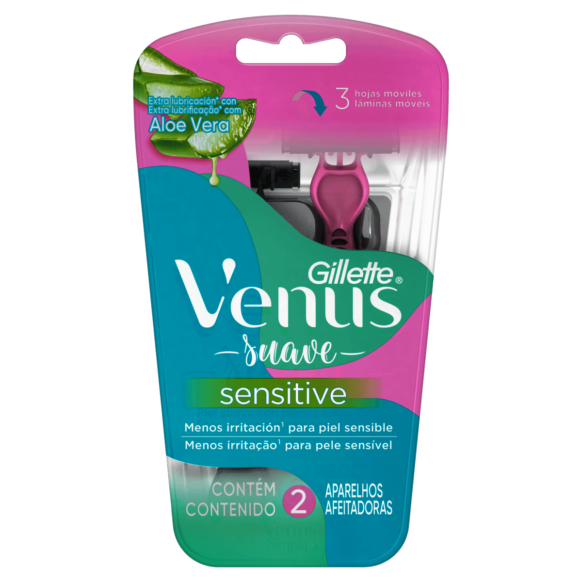 Gillette Venus Suave Sensitive Aparelho Depilatório 2 Unidades - Imagem 1