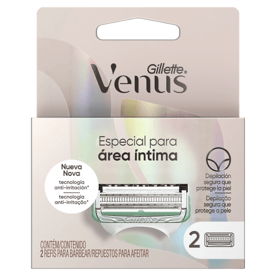 Gillette Venus Especial Área Íntima Refil para Aparelho de Depilar 2 Unidades - Imagem 1