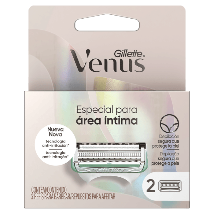 Gillette Venus Especial Área Íntima Refil para Aparelho de Depilar 2 Unidades - Imagem 1