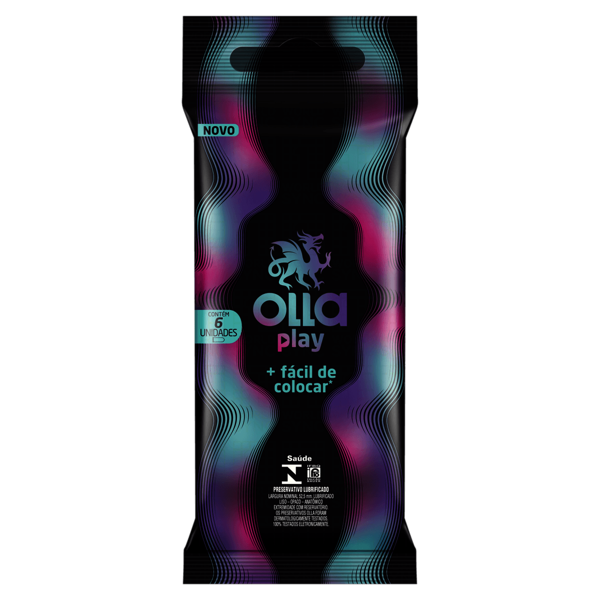 Preservativo Olla Play Lubrificado 6 Unidades - Imagem 1