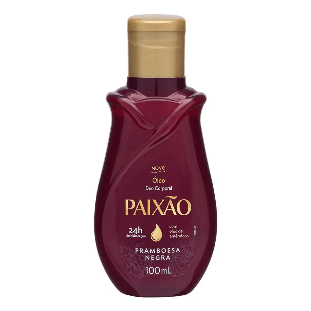 Paixão Óleo Corporal Amêndoas com Framboesa Negra 100mL - Imagem 1