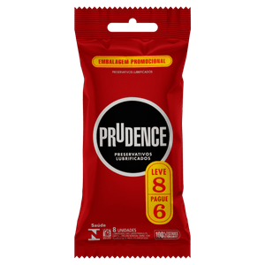 Prudence Preservativo Lubrificado Leve 8 Pague 6 Unidades