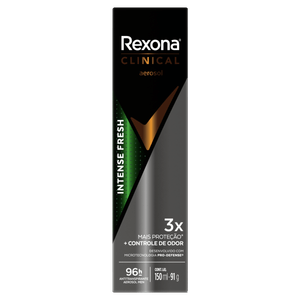 Rexona Clinical Masculino Desodorante Aerosol Intense Fresh 96h 150mL