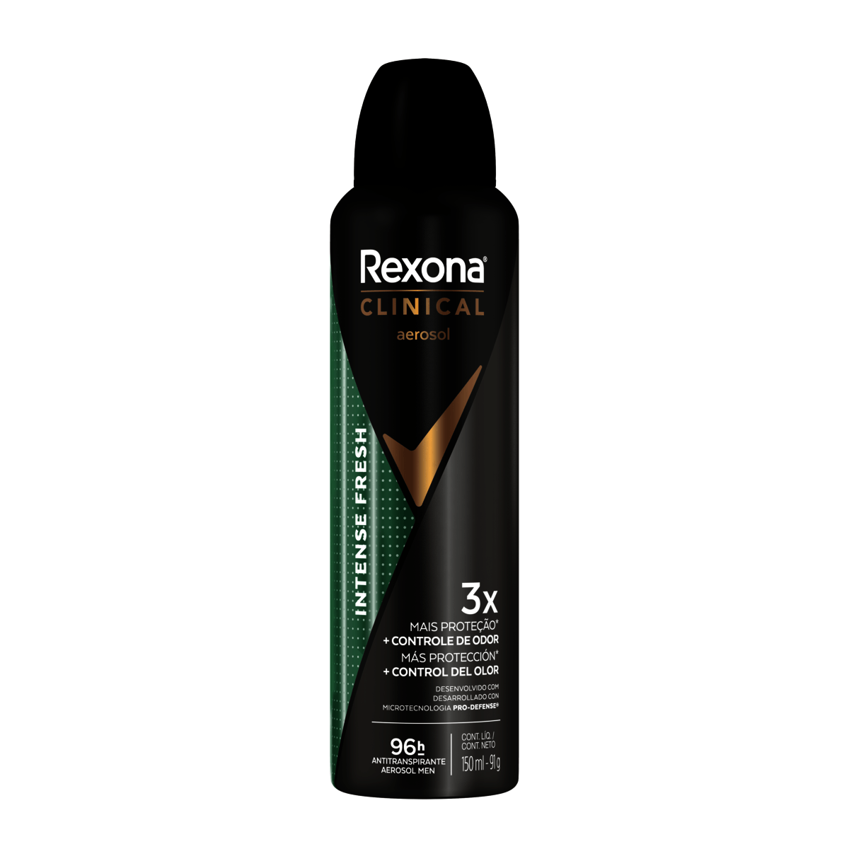 Rexona Clinical Masculino Desodorante Aerosol Intense Fresh 96h 150mL - Preview 2
