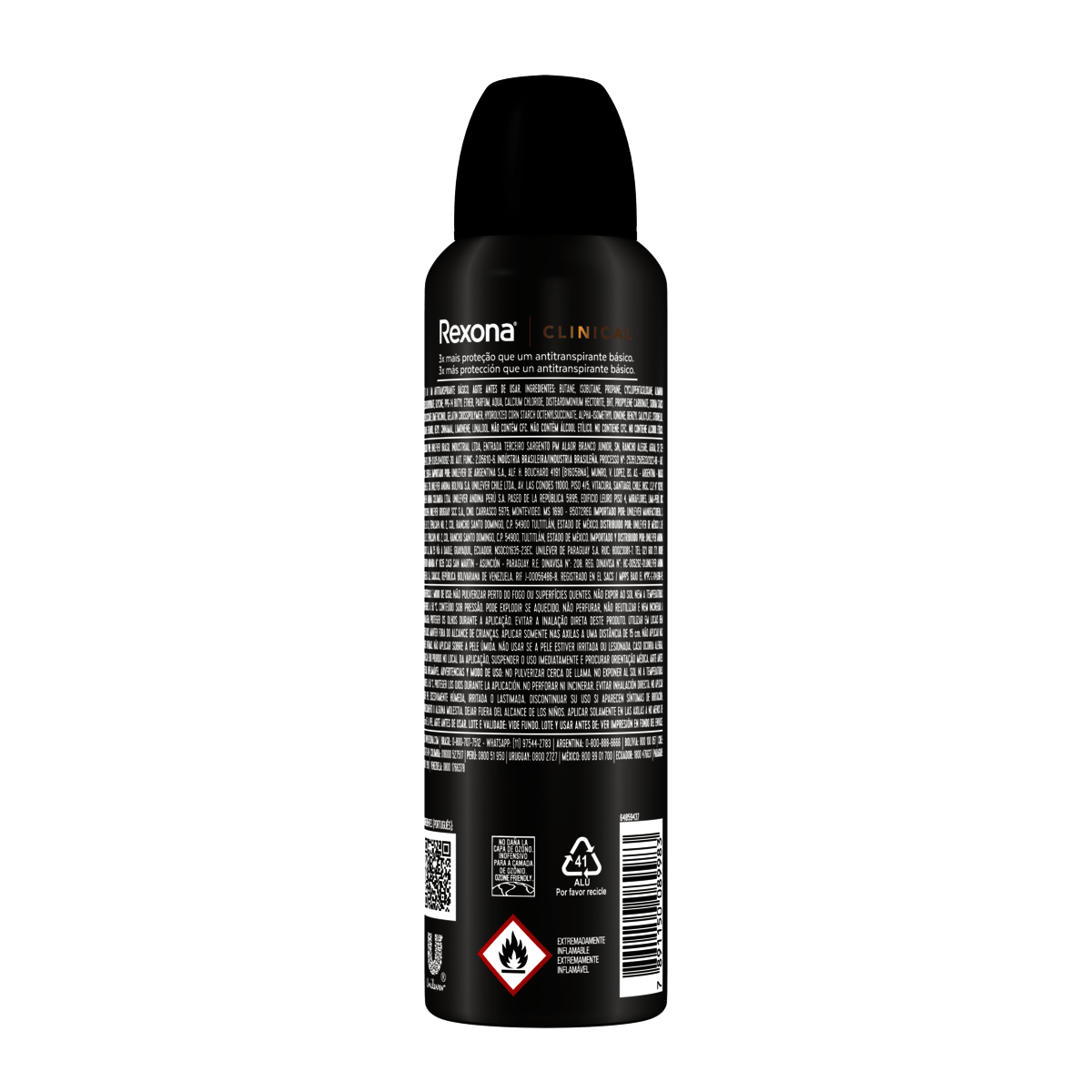 Rexona Clinical Masculino Desodorante Aerosol Intense Fresh 96h 150mL - Imagem 3