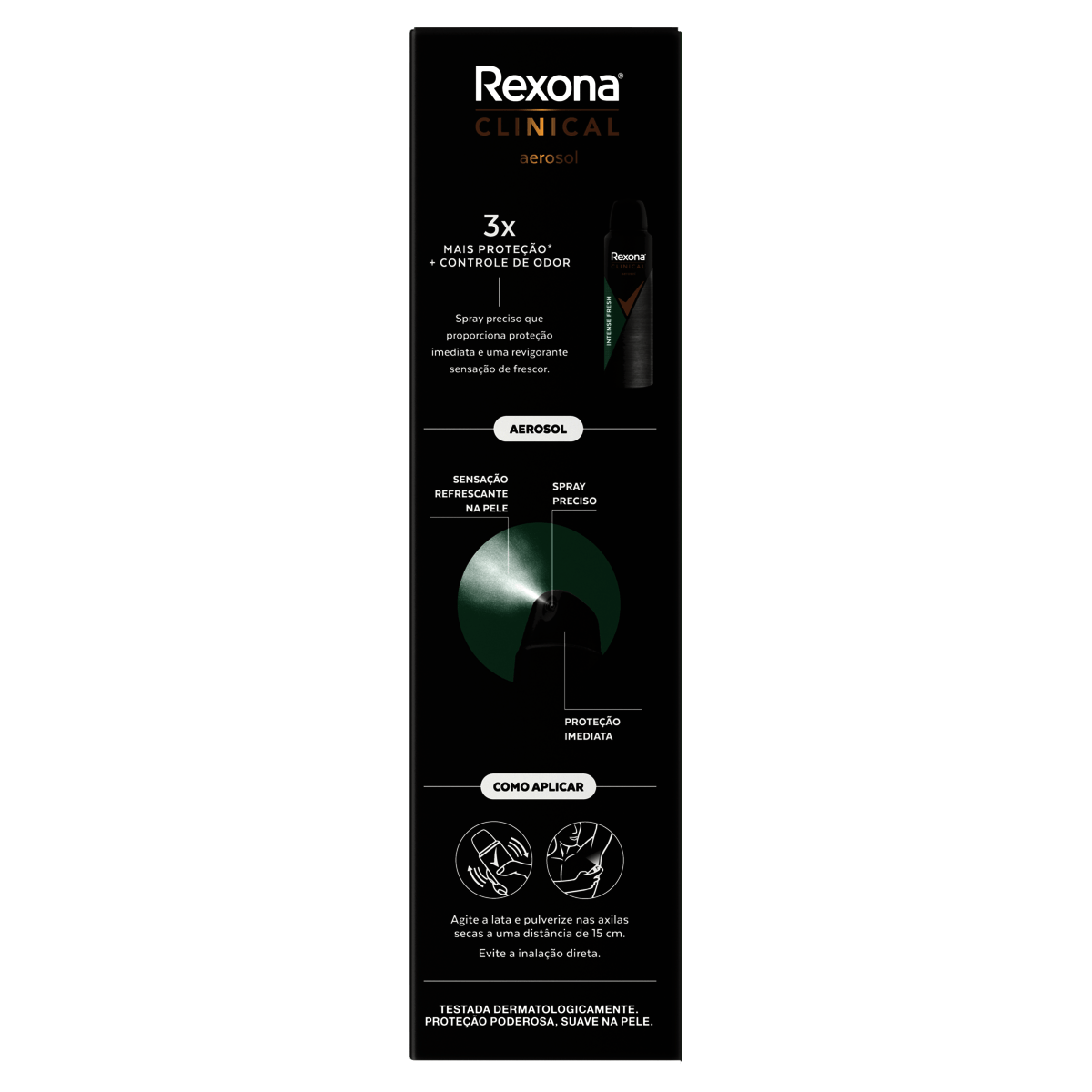 Rexona Clinical Masculino Desodorante Aerosol Intense Fresh 96h 150mL - Preview 4