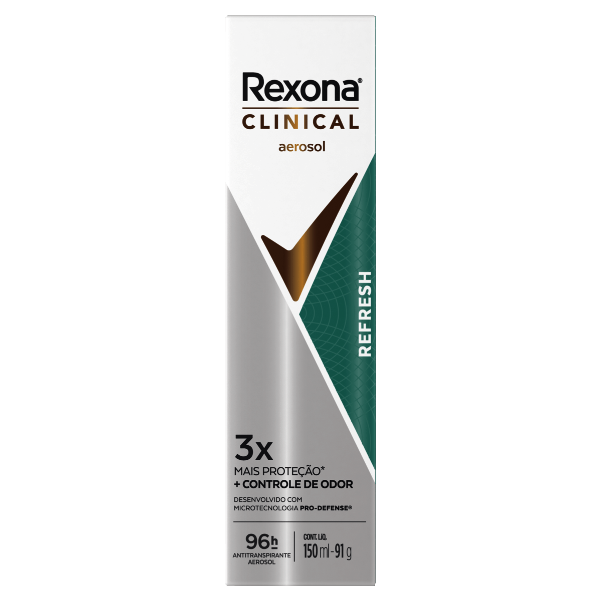 Rexona Clinical Feminino Desodorante Aerosol Refresh 96h 150mL - Preview 3