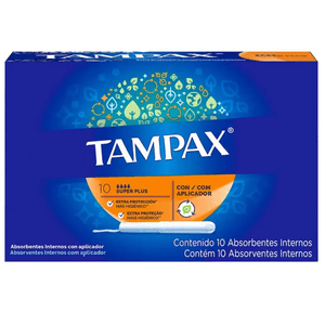 Tampax Absorvente Interno Regular/Super Plus com 10 Unidades