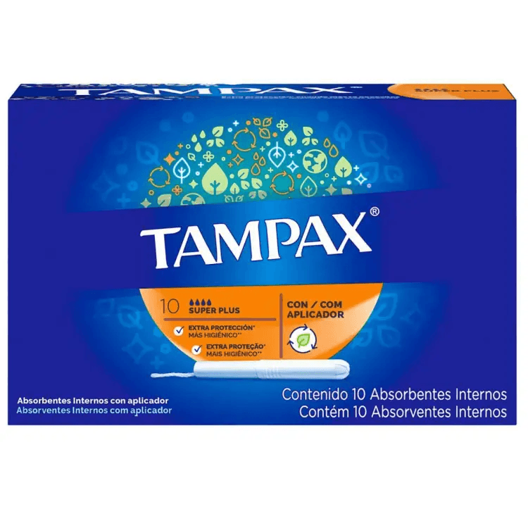 Tampax Absorvente Interno Regular/Super Plus com 10 Unidades - Imagem 1