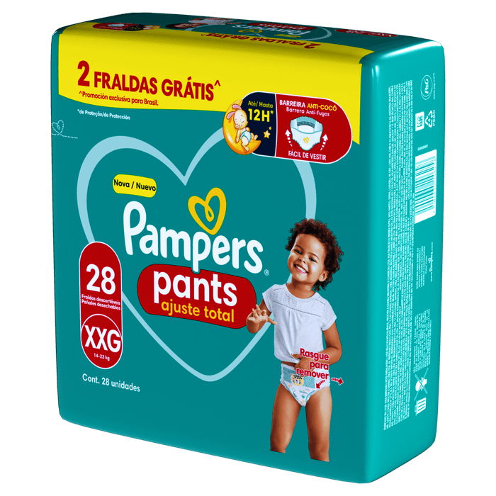 Fralda Pampers Pants Ajuste Total XXG 28 Unidades - Imagem 1