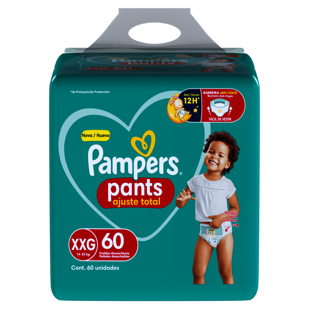 Fralda Pampers Pants Ajuste Total XXG 60 Unidades - Imagem 1