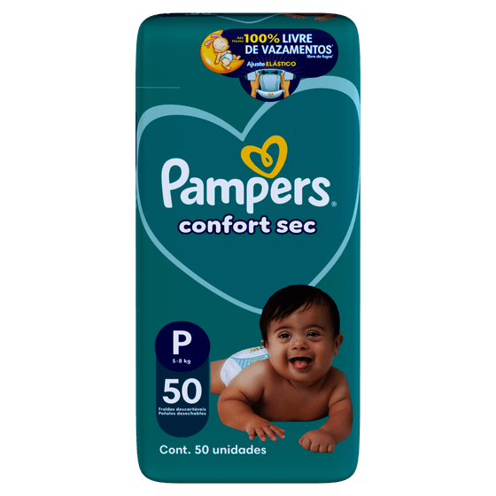 Fralda Pampers Confort Sec P 50 Unidades - Imagem 4