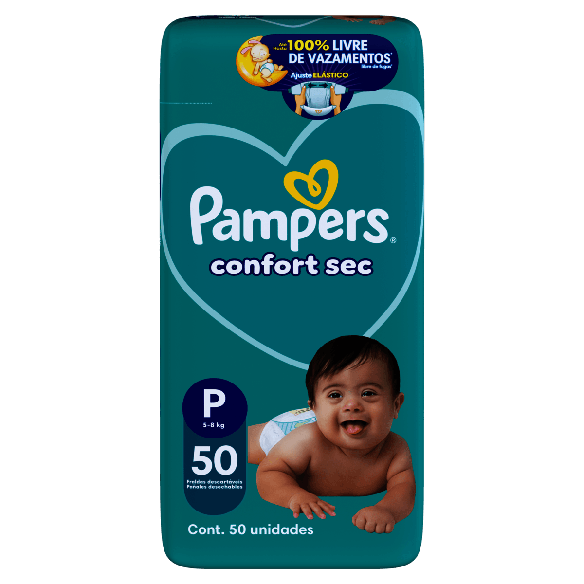 Fralda Pampers Confort Sec P 50 Unidades - Preview 4