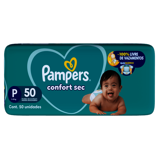Fralda Pampers Confort Sec P 50 Unidades - Imagem 5