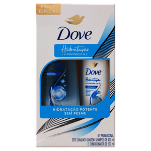 Dove Kit Hidratação Vitamina E & A Shampoo 400mL + Condicionador 200mL