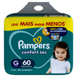 Fralda Descartável Pampers Confort Sec G com 60 Unidades