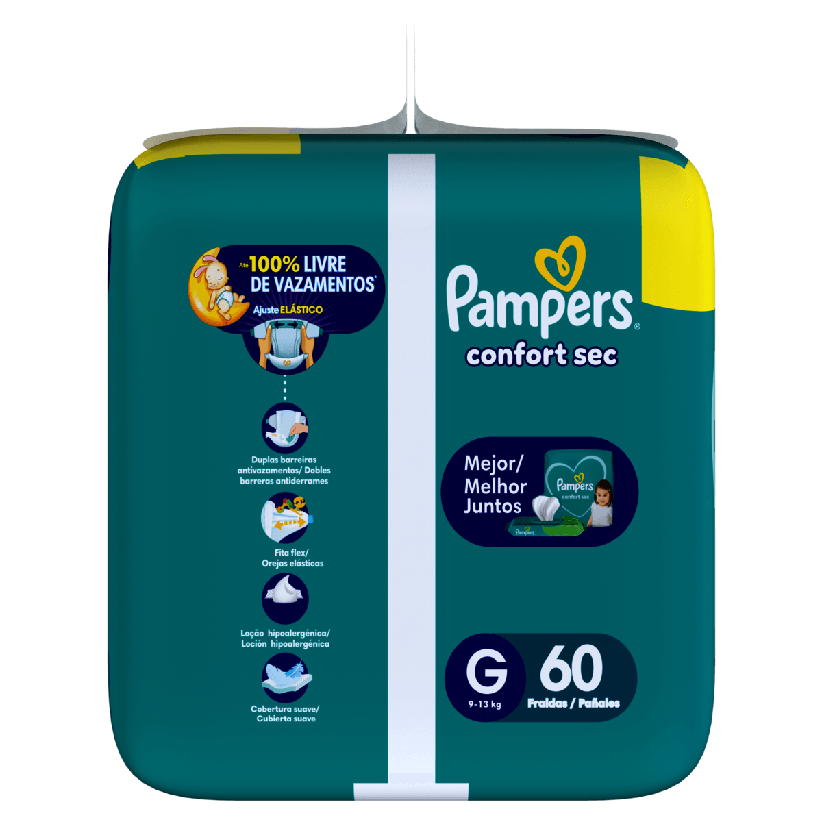 Fralda Descartável Pampers Confort Sec G com 60 Unidades - Imagem 3