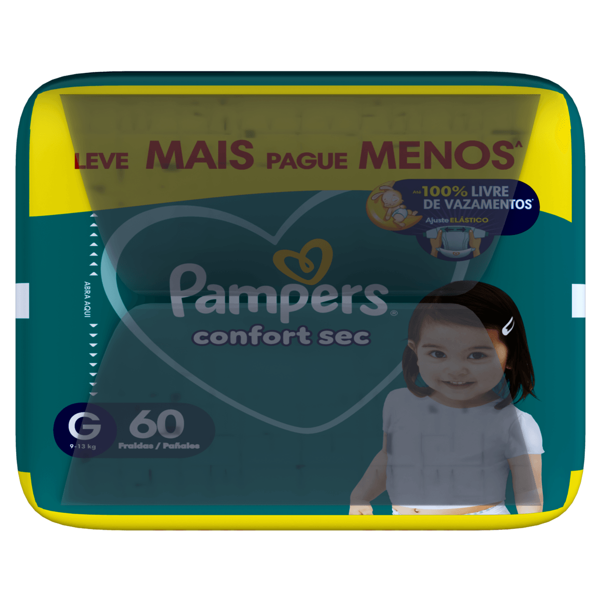 Fralda Descartável Pampers Confort Sec G com 60 Unidades - Imagem 5