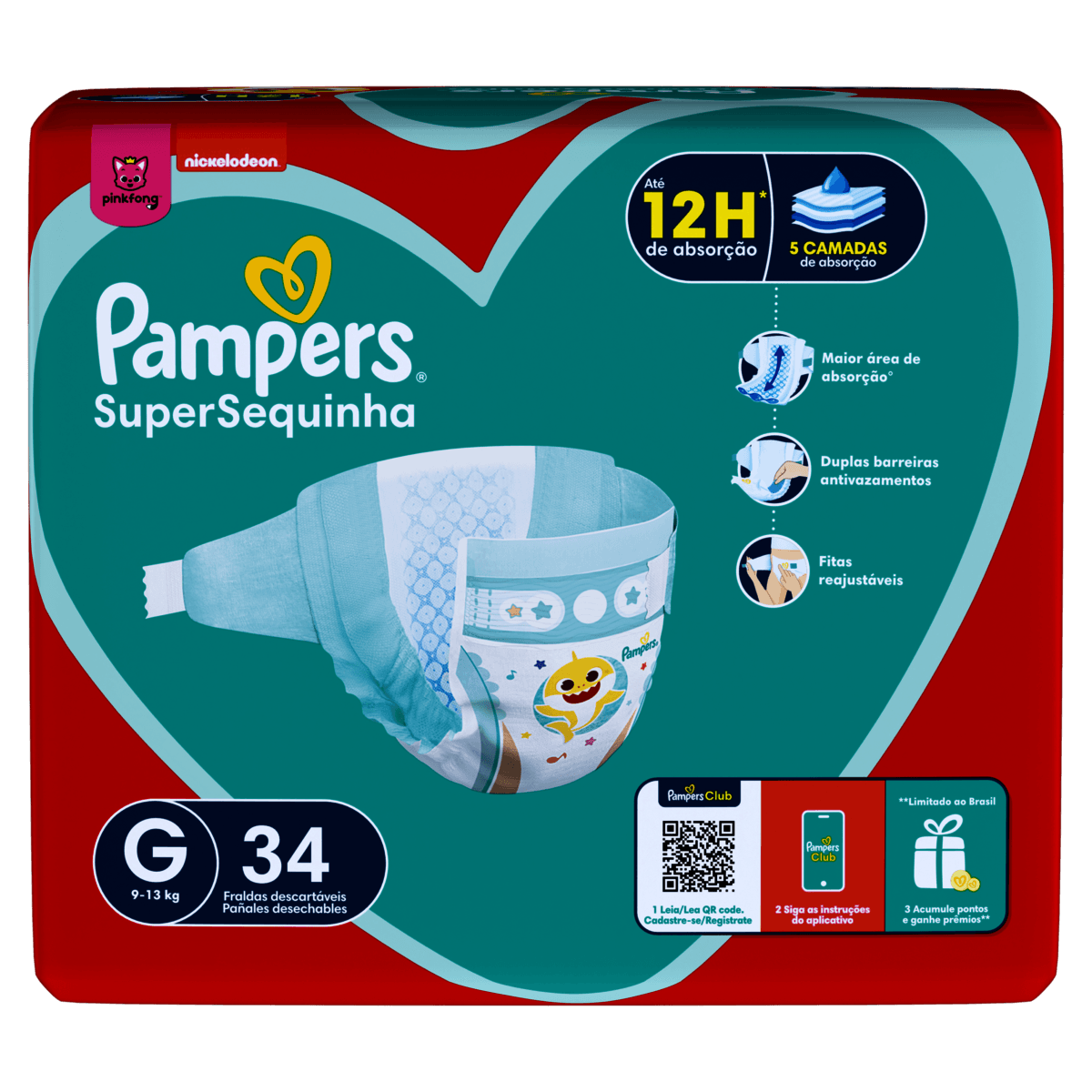 Fralda Descartável Pampers Supersec Mega G 34 Unidades - Imagem 2