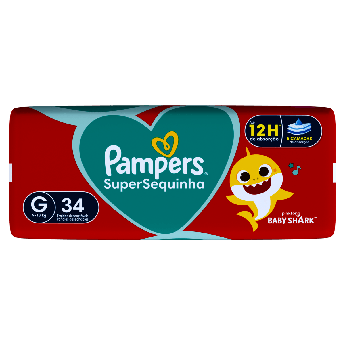 Fralda Descartável Pampers Supersec Mega G 34 Unidades - Imagem 5