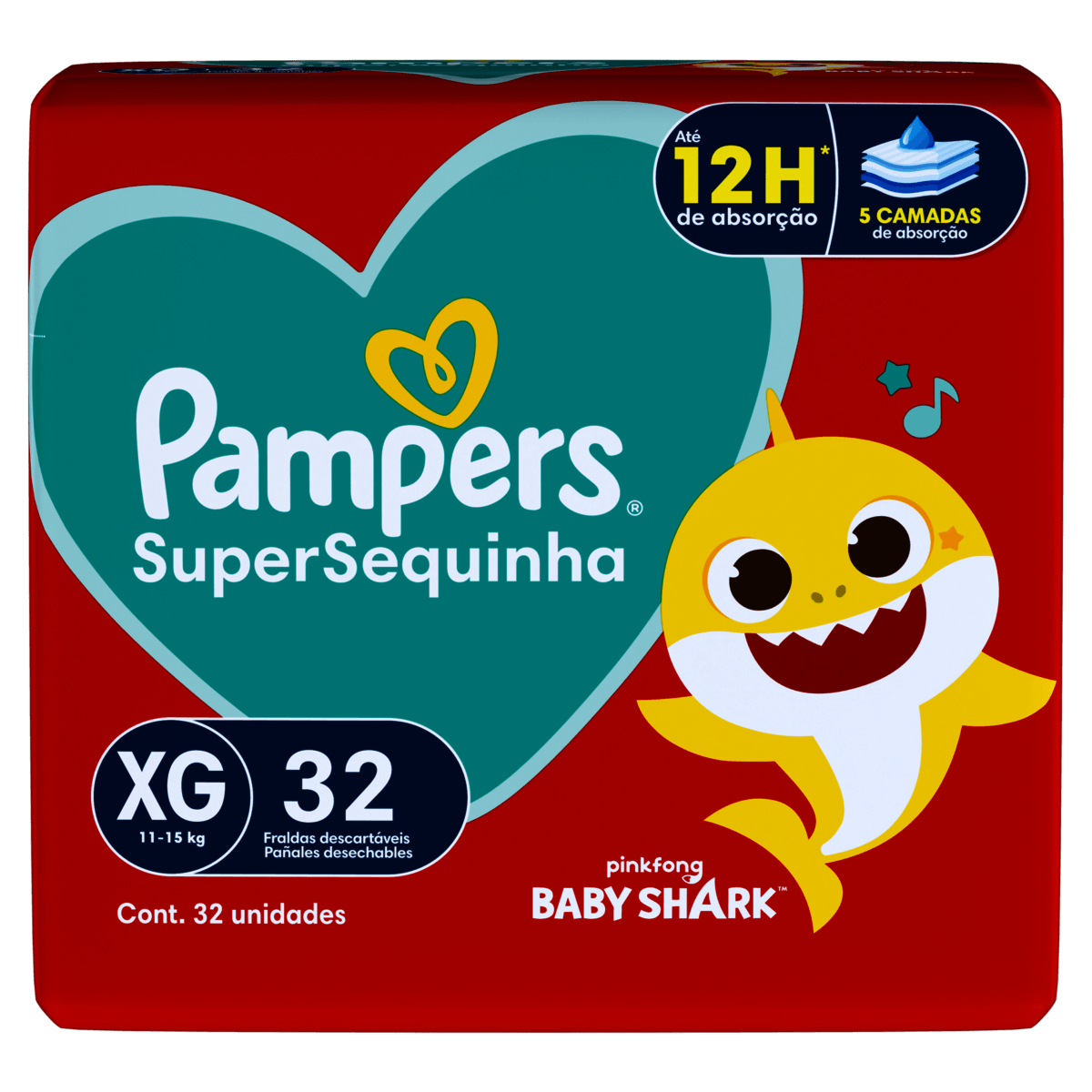 Fralda Descartável Pampers Supersec XG 32 Unidades - Imagem 1
